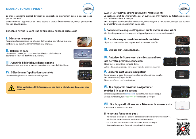 Procédure de mise en service Pico 4 autonome