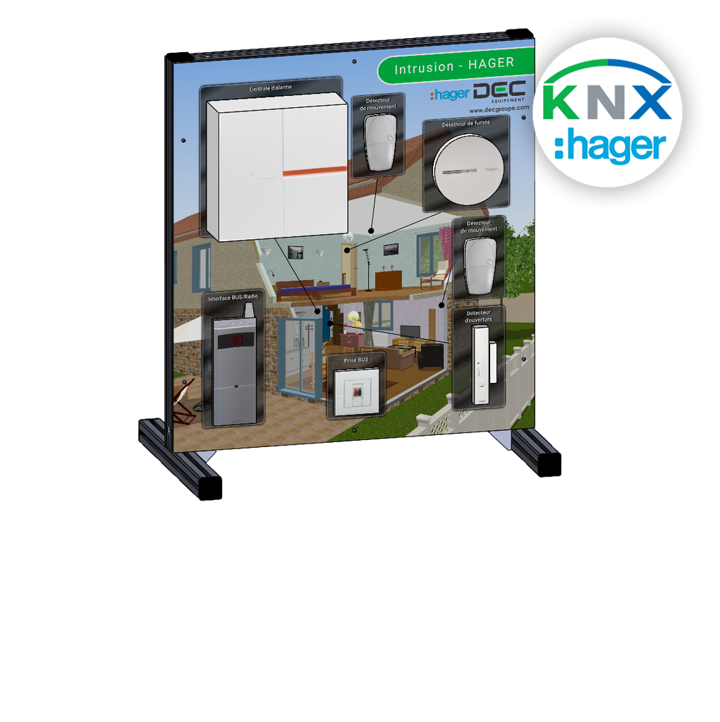 Panneau d'extension intrusion HAGER KNX